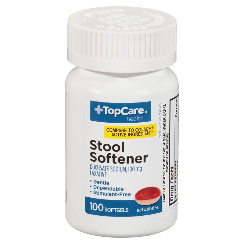 TopCare Health Stool Softener Softgels, 100 mg, 100 count