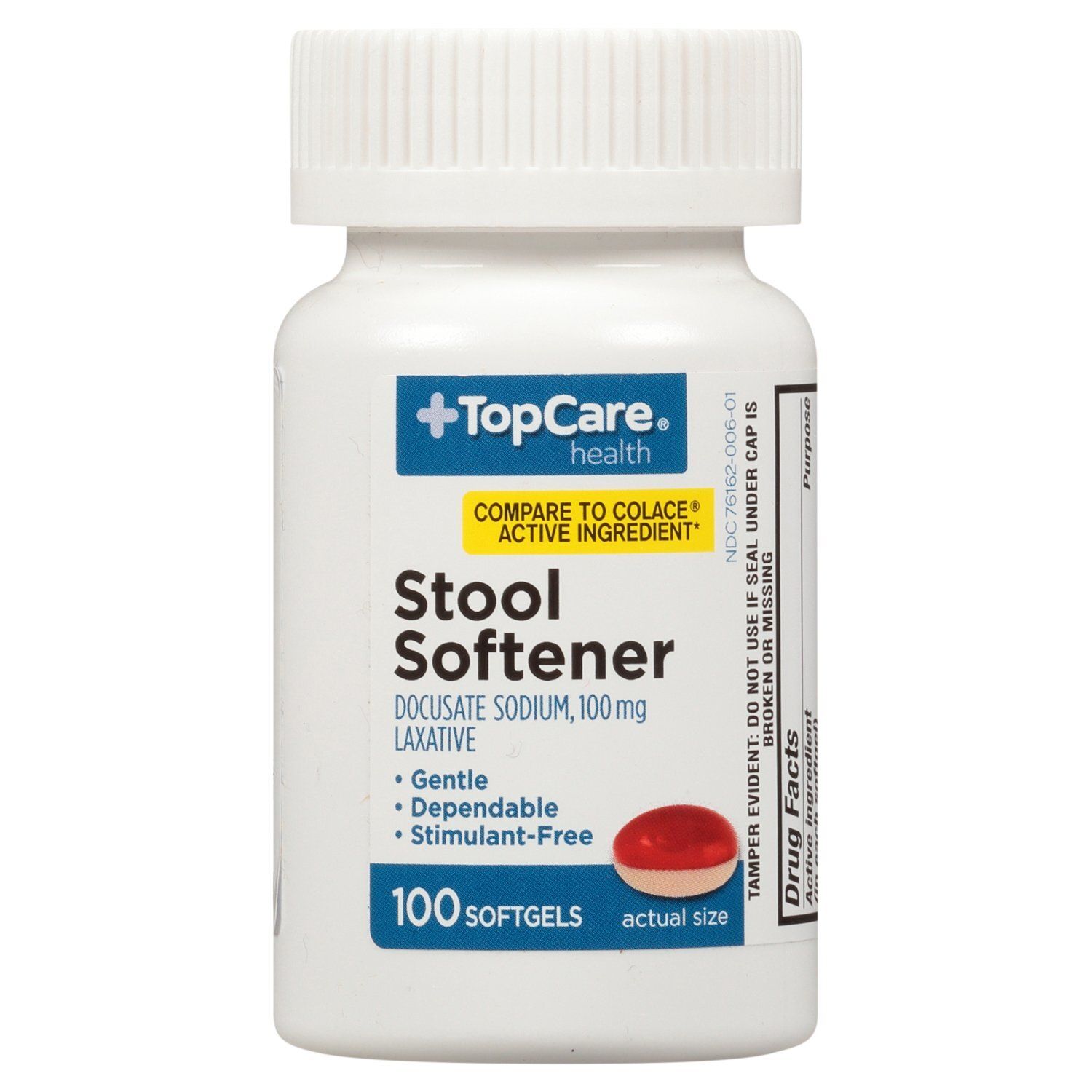 TopCare Health Stool Softener Softgels, 100 mg, 100 count