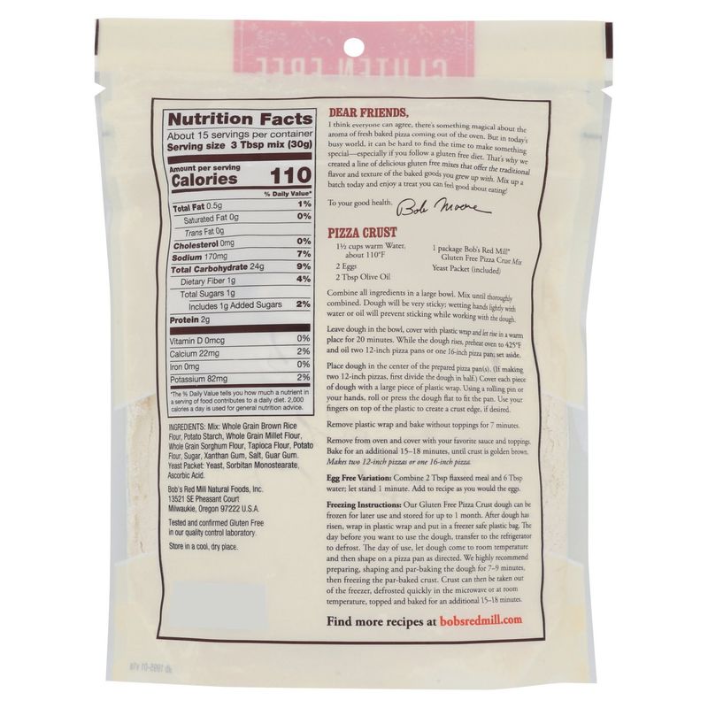 Bob's Red Mill Gluten Free Pizza Crust Mix, 16 oz