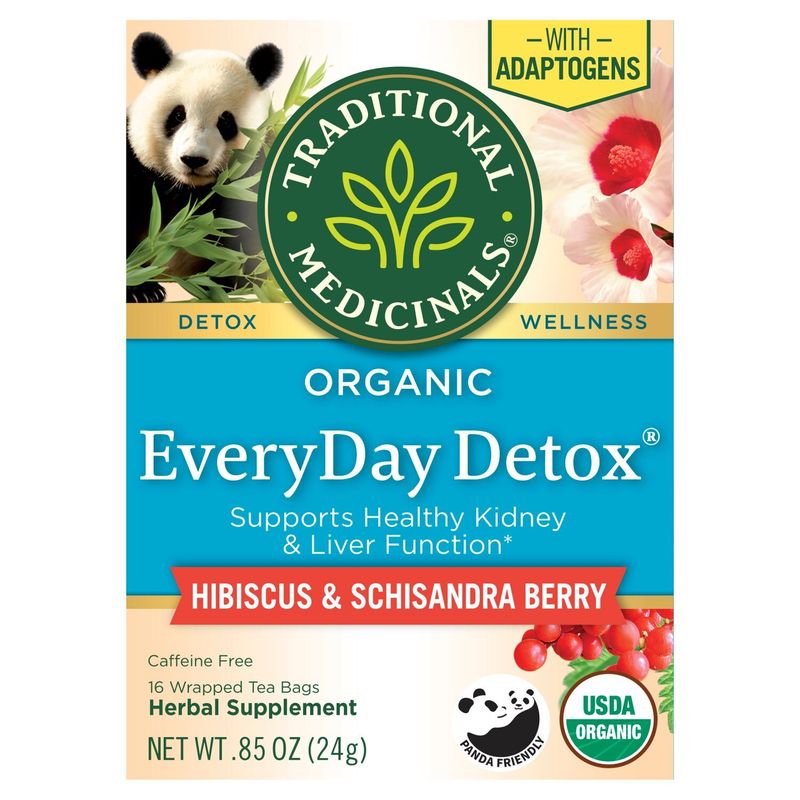 Traditional Medicinals EveryDay Detox Organic Tea Herbal Supplement, 16 count, .85 oz