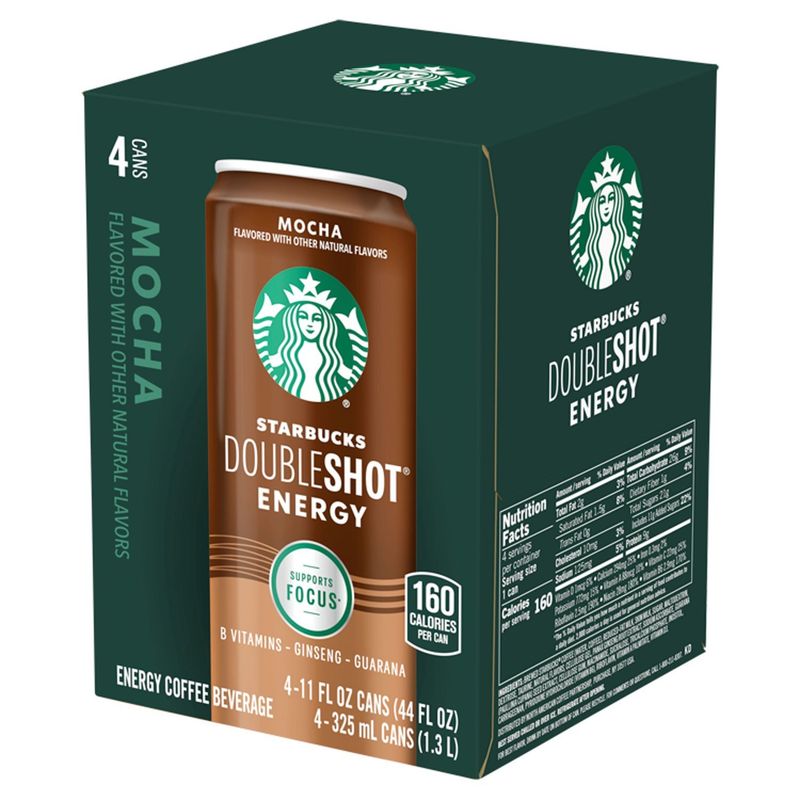 Starbucks DoubleShot Mocha Energy Coffee Beverage, 11 oz