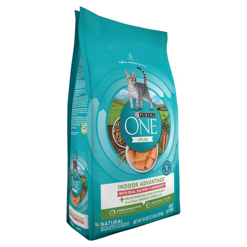 Purina ONE +Plus Indoor Advantage with Real Salmon Adult Cat Food, 56 oz