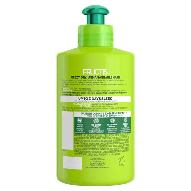 Garnier Fructis Sleek &amp; Shine Intensely Smooth Leave-In Conditioning Cream, 10.2 fl oz