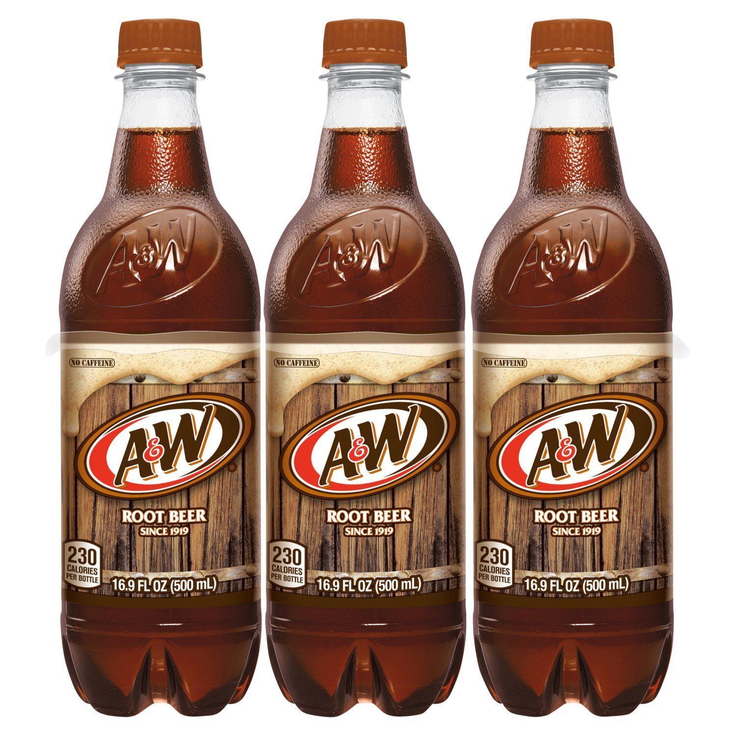A&amp;W Root Beer, 16.9 fl oz, 6 count