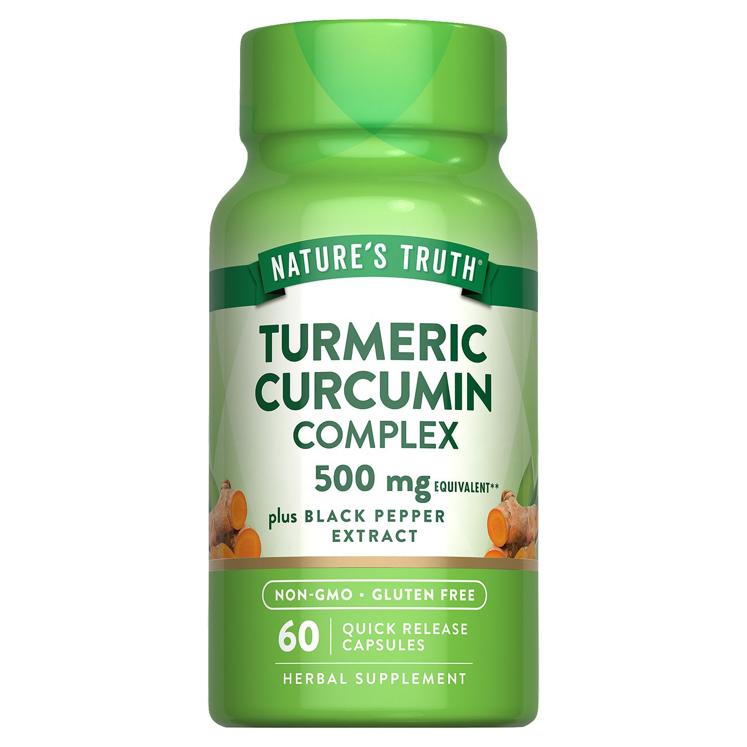 Nature's Truth Turmeric Curcumin Complex Herbal Supplement, 500 mg, 60 count