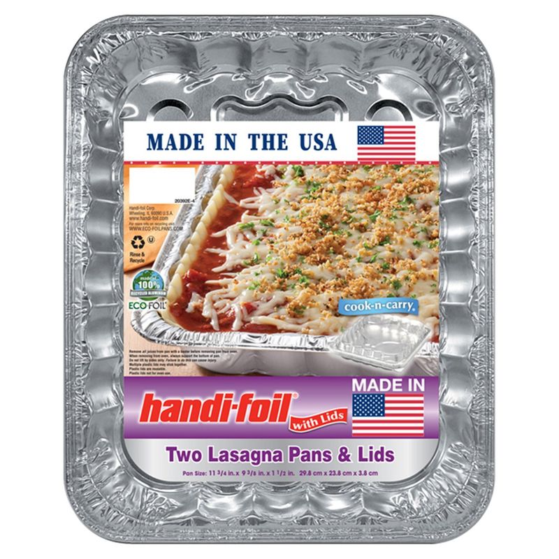 Handi Foil Lasagna Pan with Lid, 2 Count