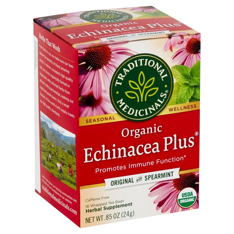 Traditional Medicinals Echinacea Plus Organic Herbal Supplement, 16 count, .85 oz