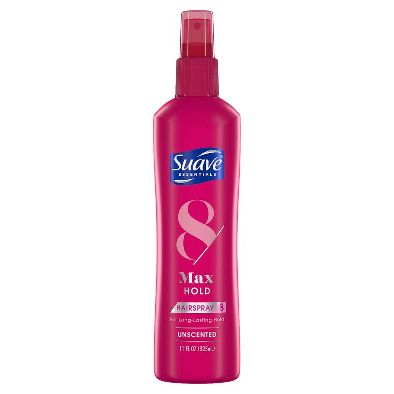 Suave Essentials Max Hold Unscented Hairspray, 11 fl oz
