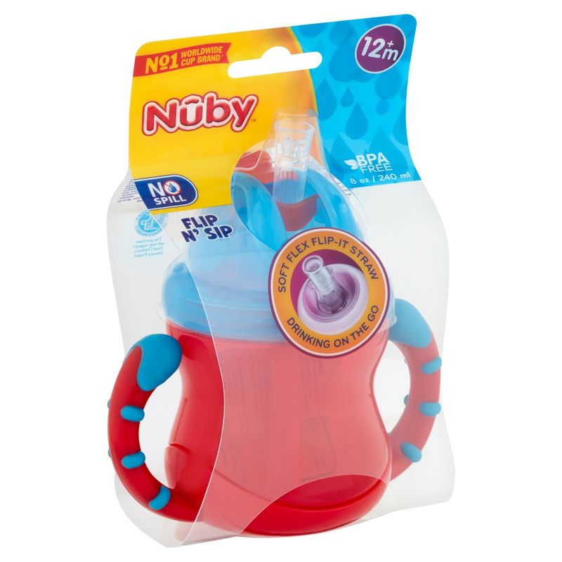 Nûby Flip N' Sip 8 oz Cup, 12m+