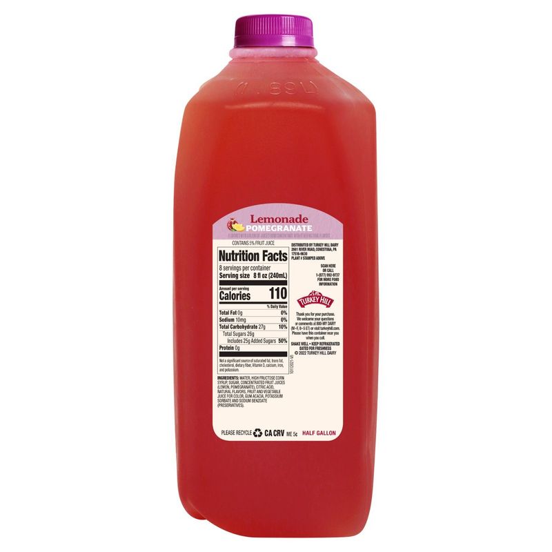 Turkey Hill Pomegranate Lemonade, half gal