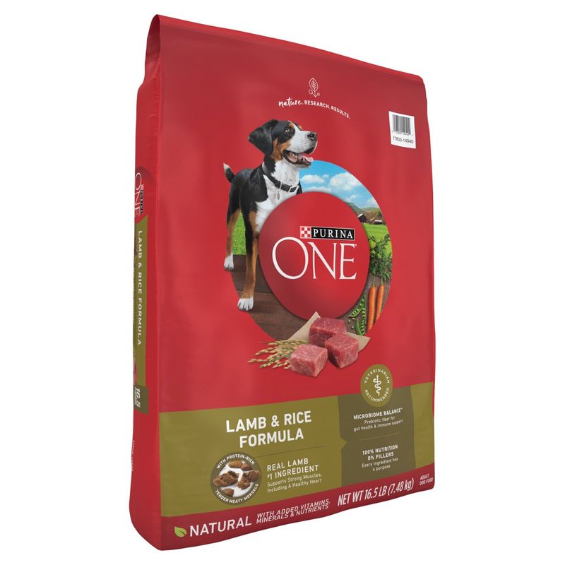 Purina ONE Lamb &amp; Rice Formula Adult Dog Food, 16.5 lb