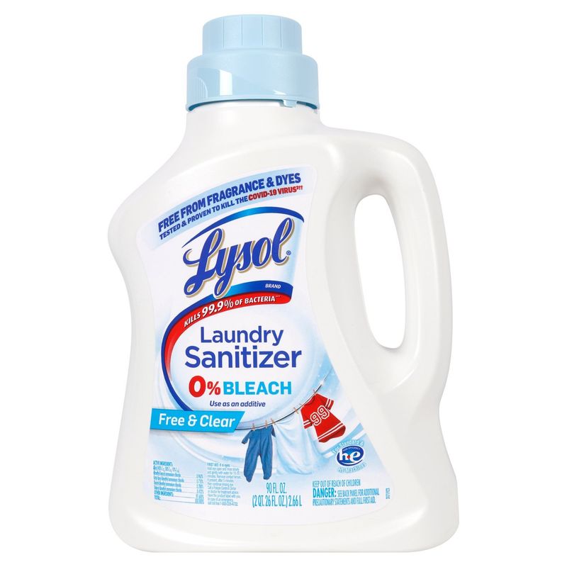 Lysol Free &amp; Clear Laundry Sanitizer, 90 fl oz