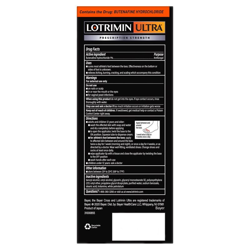 Lotrimin Ultra Prescription Strength Antifungal Cream, 0.70 oz