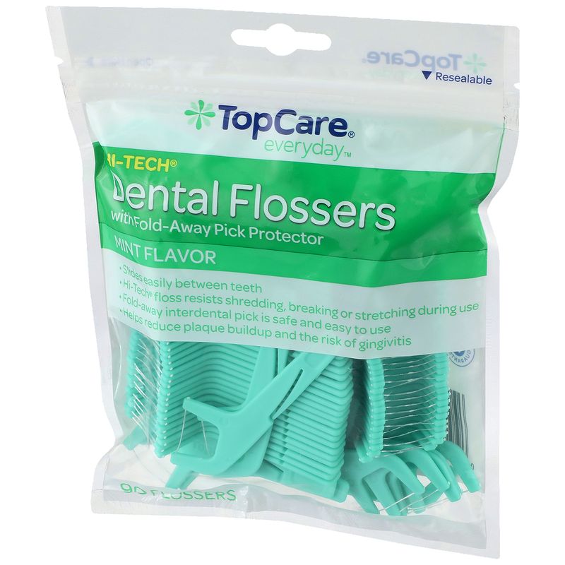 TopCare Dental Flossers, Mint Flavor, Fine, 90 Count