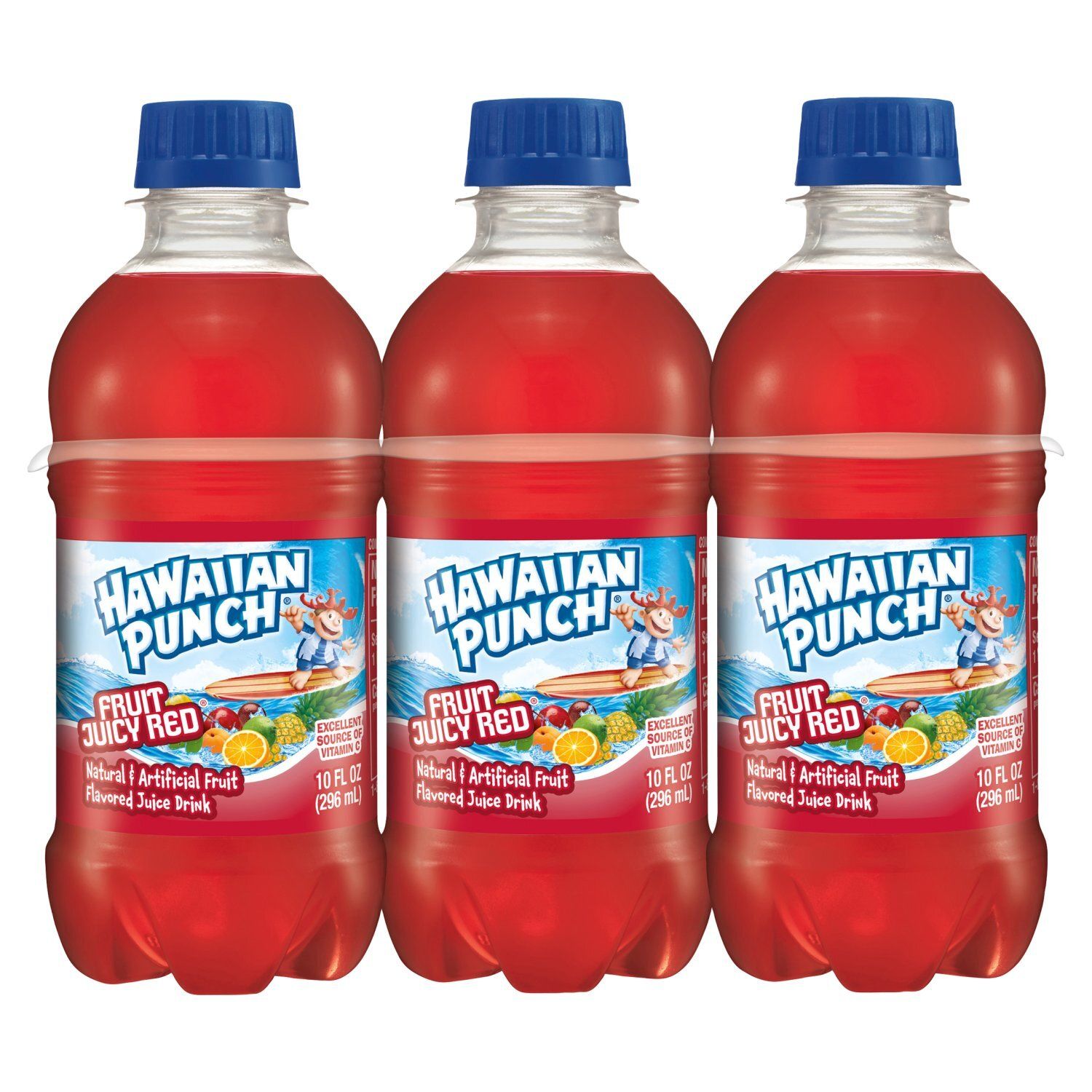 Hawaiian Punch Fruit Juicy Red Juice, 10 fl oz, 6 count