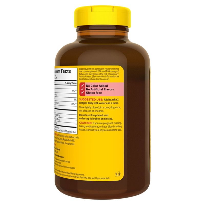 Nature Made Burp-Less Fish Oil 1000 mg Softgels, 150 Count