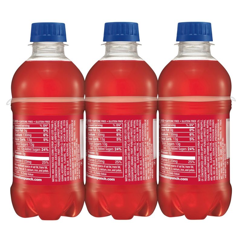 Hawaiian Punch Fruit Juicy Red Juice, 10 fl oz, 6 count