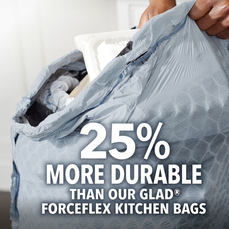 Glad ForceFlex MaxStrength with Clorox Tall Kitchen Drawstring Bags, 34 count