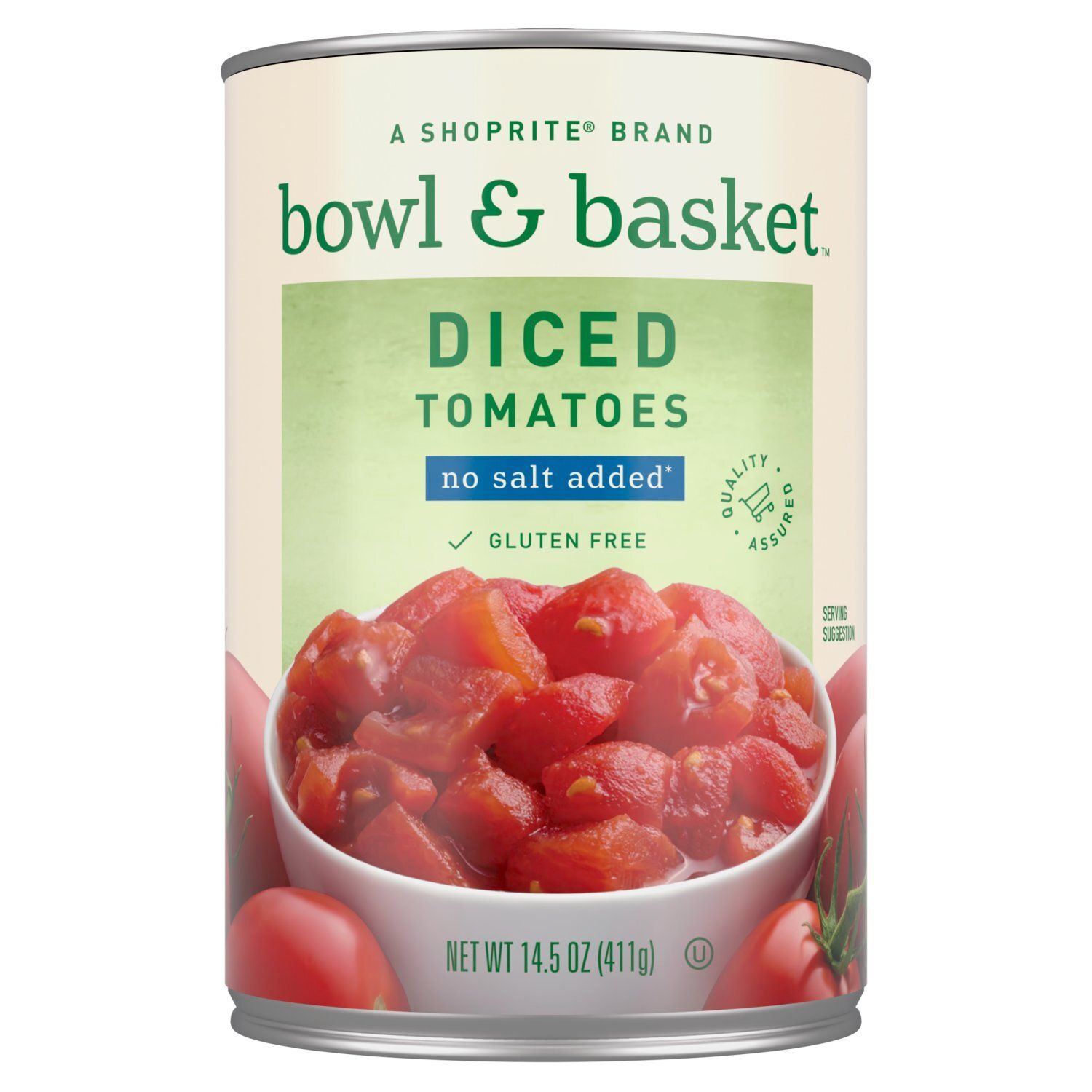 Bowl &amp; Basket Diced Tomatoes, no salt added,14.5 oz