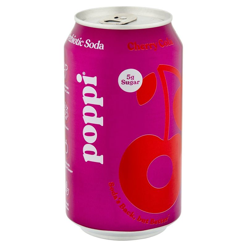 Poppi Cherry Cola Prebiotic Soda, 12 fl oz