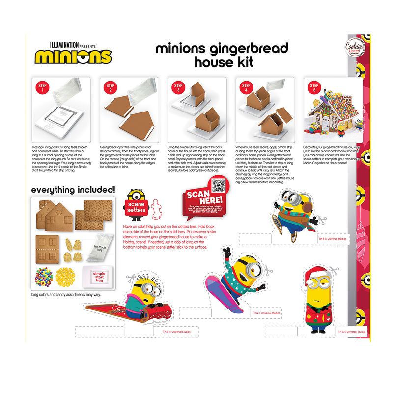 Cookies United Minions Gingerbread House Kit, 29 oz