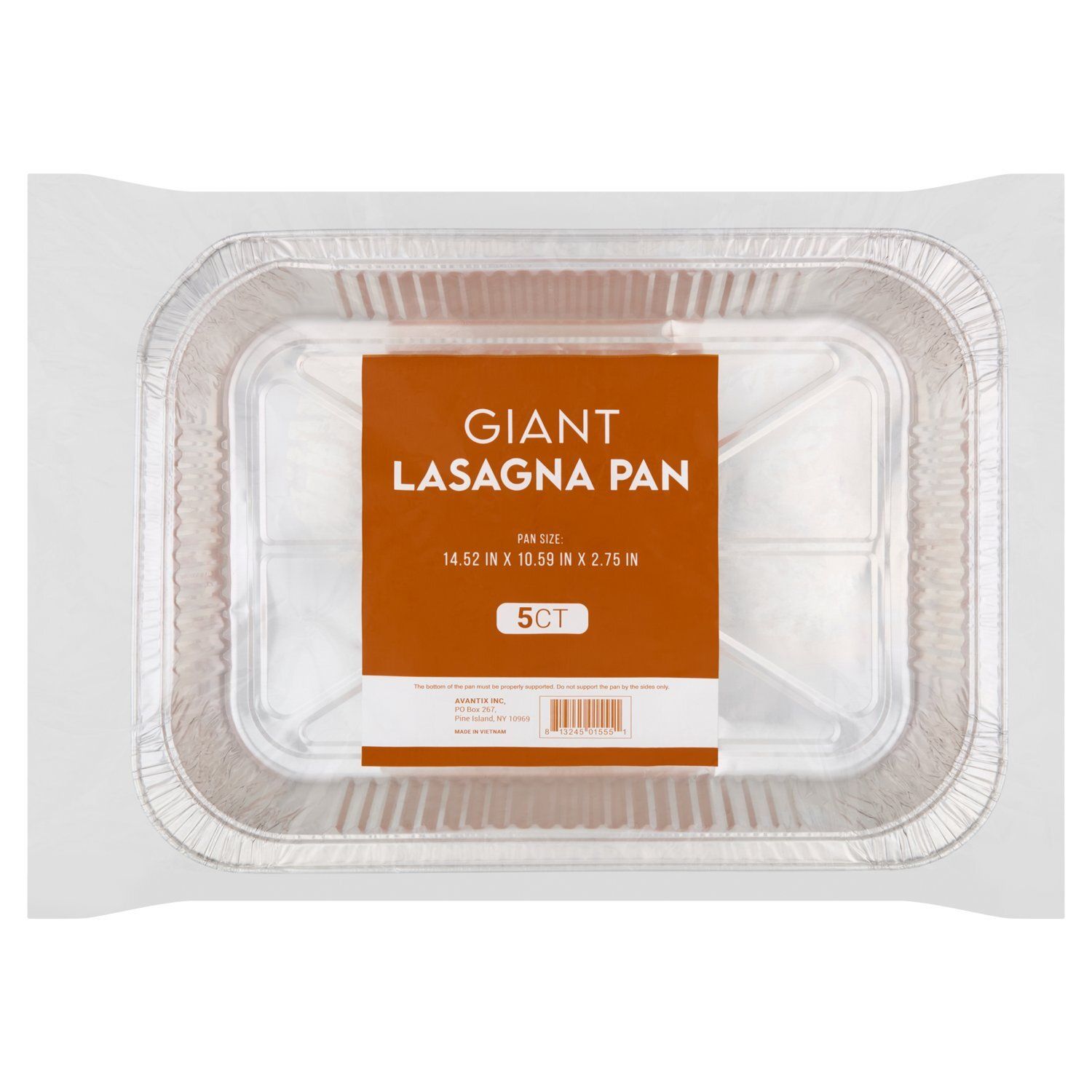 Avantix Giant Lasagna Pan, 5 count