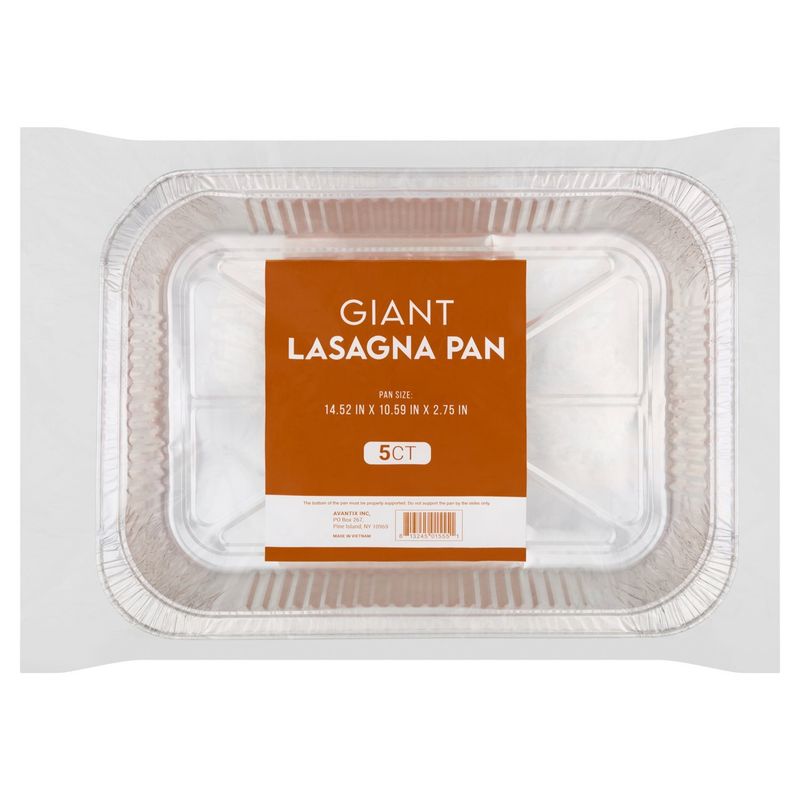 Avantix Giant Lasagna Pan, 5 count