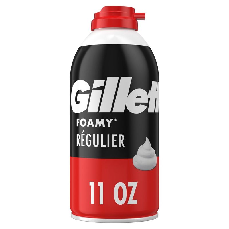 Gillette Foamy Regular Shave Foam, 11 oz