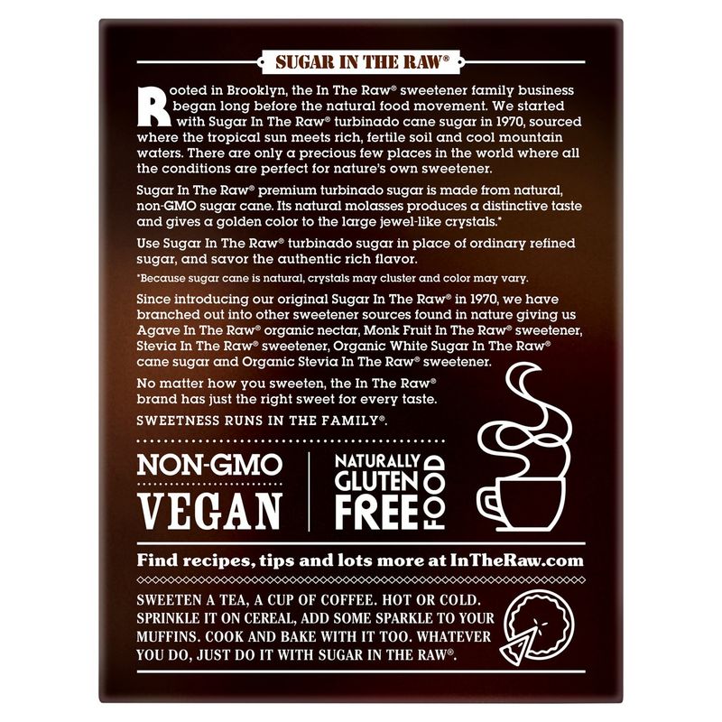 Sugar in the Raw Turbinado Cane Sugar, 100 count, 16 oz