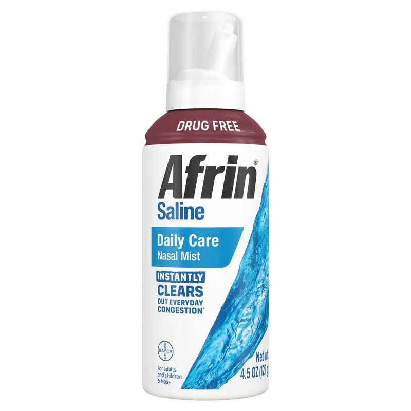 Afrin Saline Daily Care Nasal Mist, 4.5 oz
