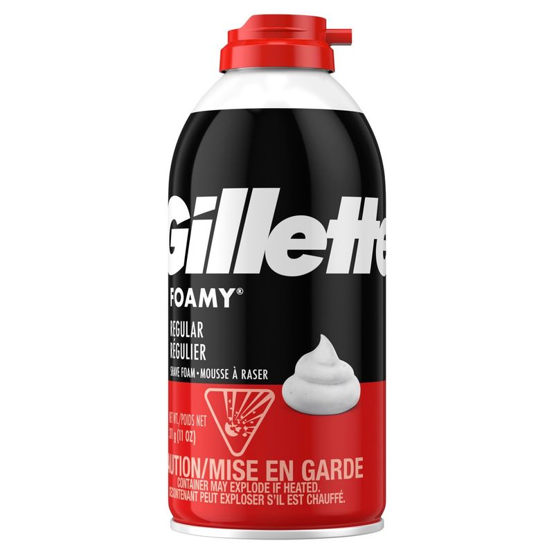 Gillette Foamy Regular Shave Foam, 11 oz