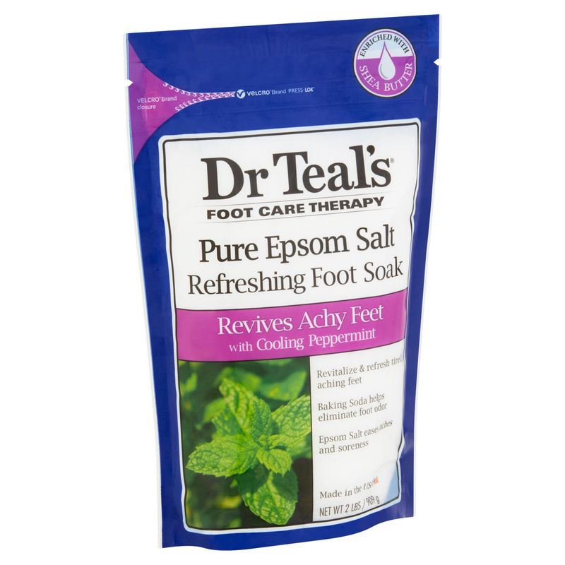 Dr. Teal's Foot Care Therapy Pure Epsom Salt Refreshing Foot Soak, 2 lb