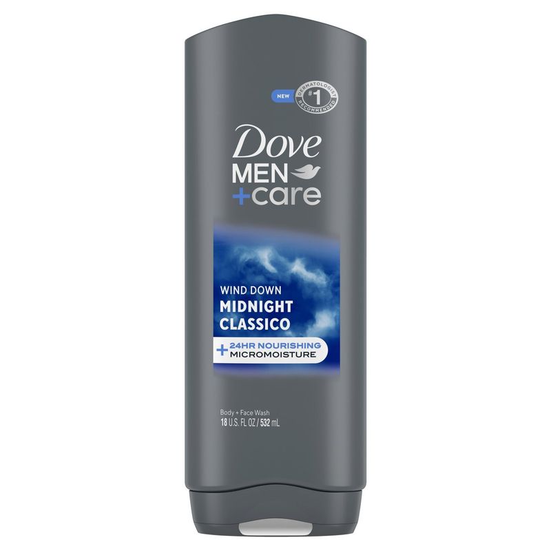 Dove Men+Care Wind Down Midnight Classico Body + Face Wash, 18 fl oz