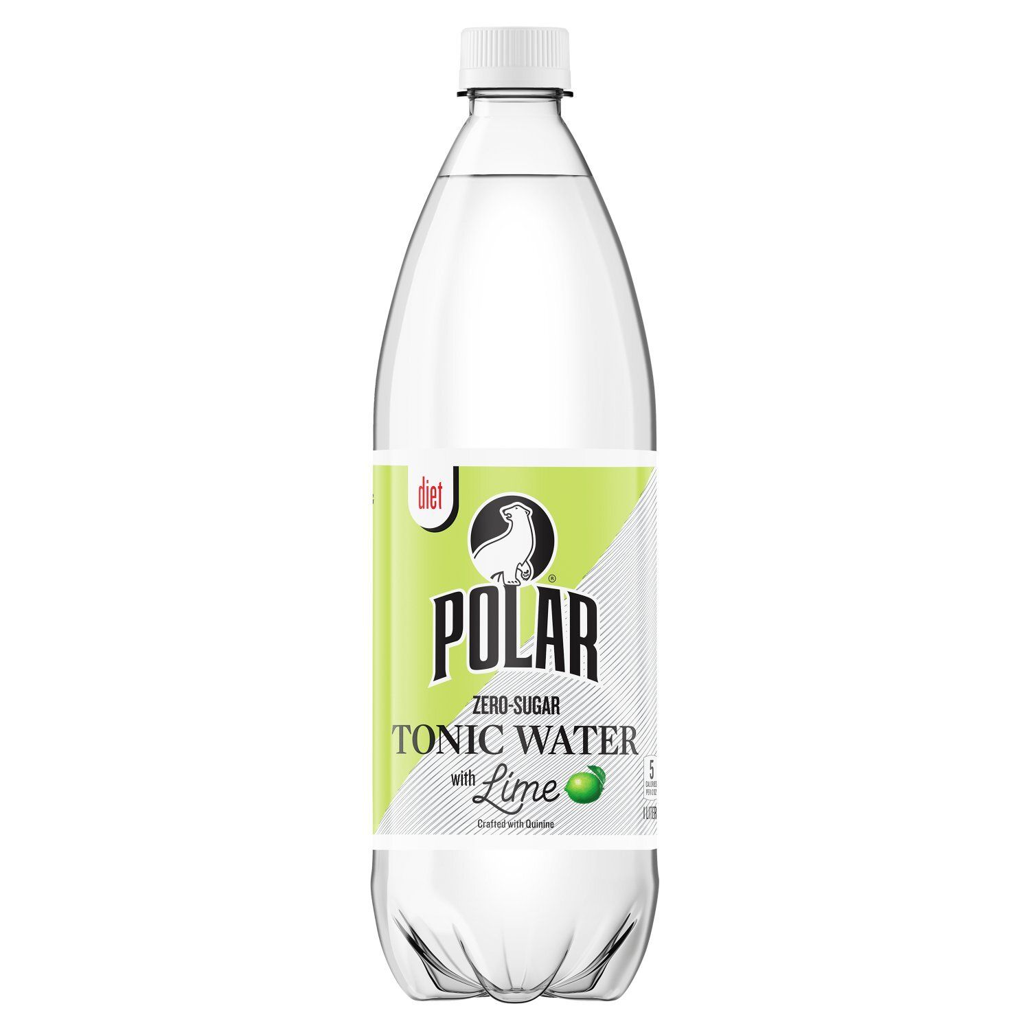 Polar Zero-Sugar Tonic Water with Lime, 33.8 fl oz