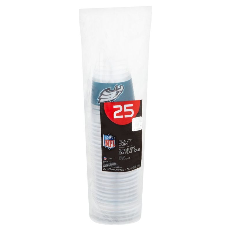 Amscan NFL 16 oz Plastic Cups, 25 count