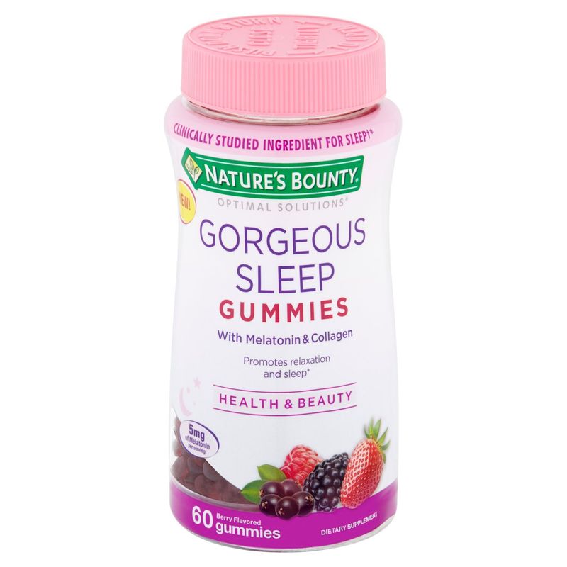 Nature's Bounty Optimal Solutions Gorgeous Sleep Berry Flavored Gummies, 60 count