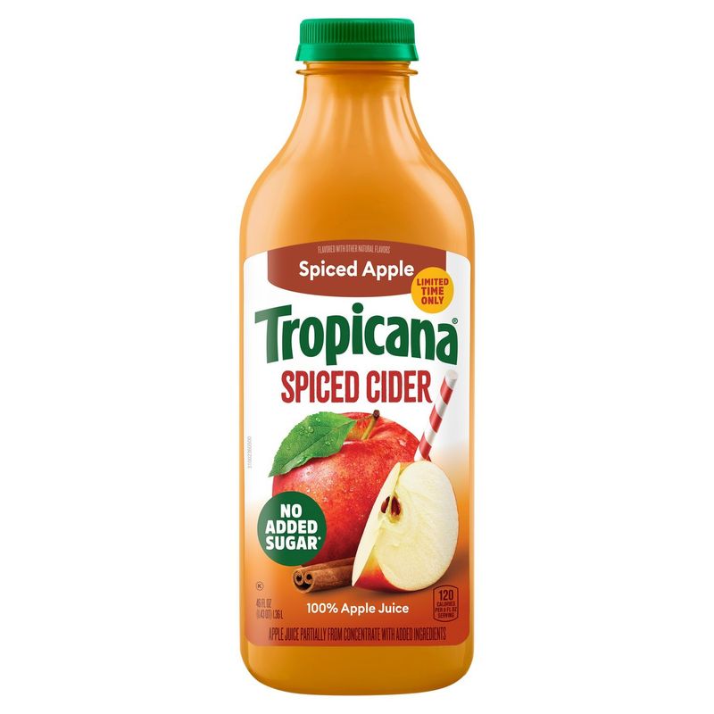 Tropicana Spiced Cider 100% Apple Juice, 46 fl oz