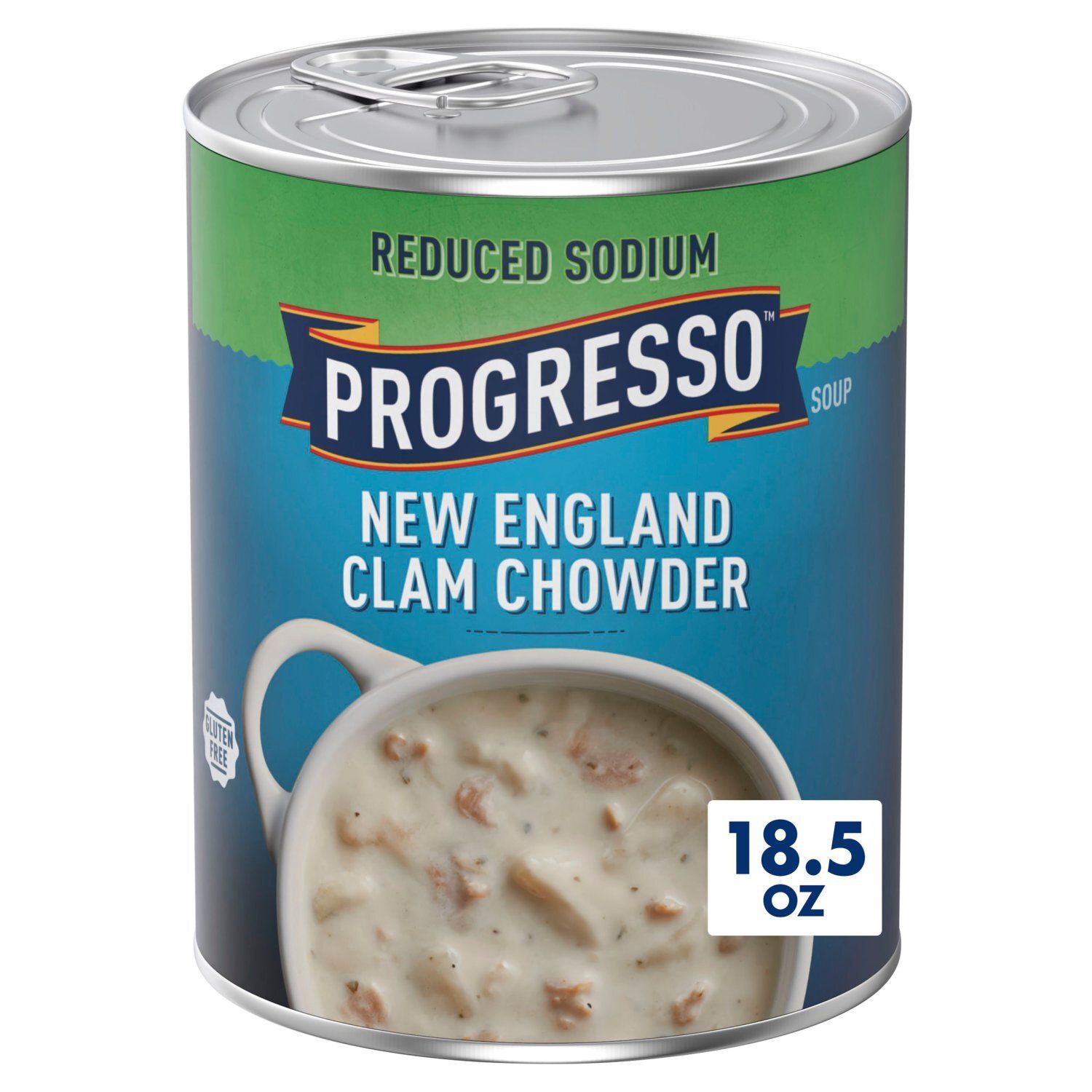 Progresso Reduced Sodium New England Clam Chowder Soup, 18.5 oz