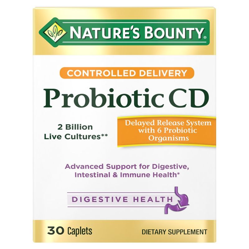 Nature's Bounty Controlled Delivery Probiotic CD Dietary Supplement, 30 count