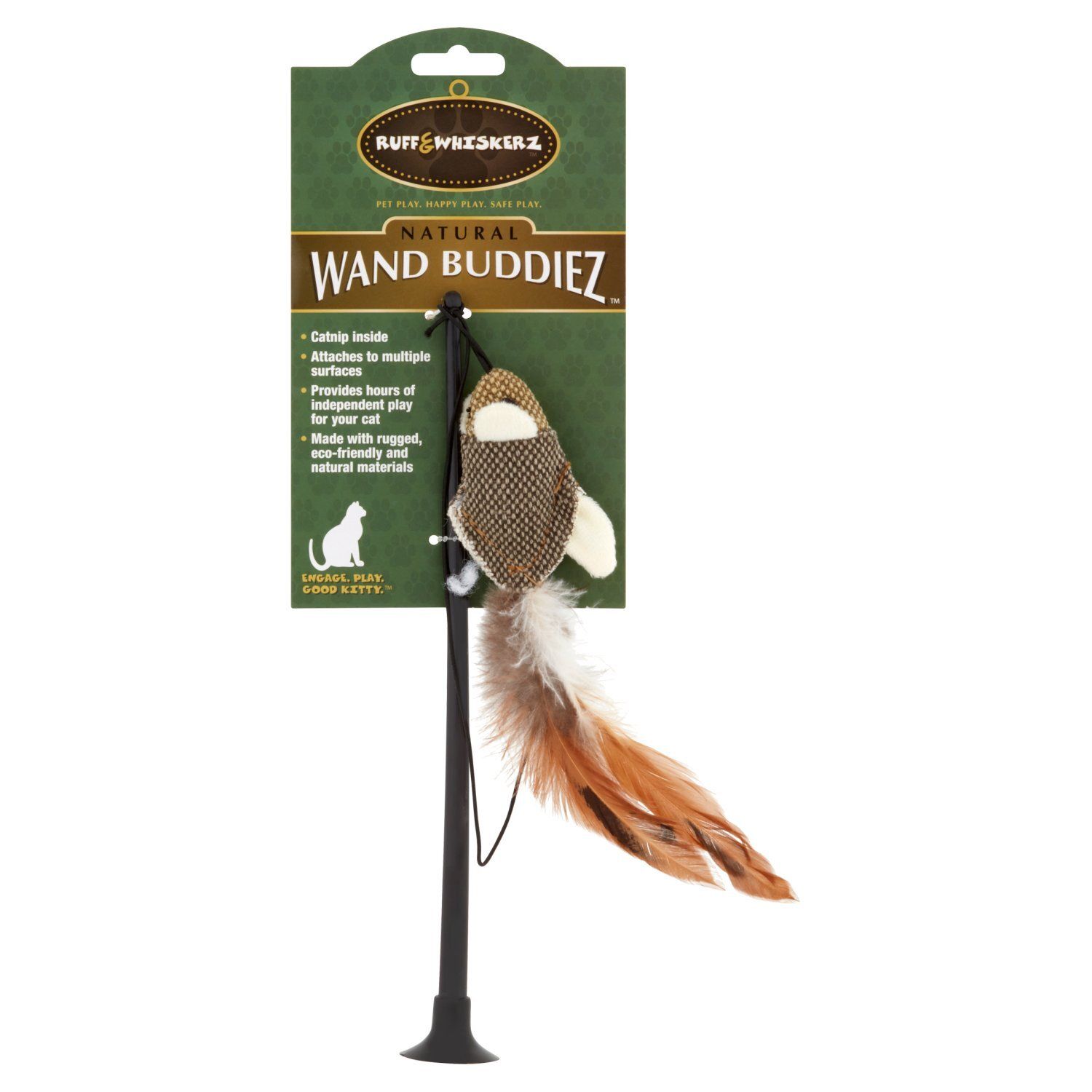 Ruff &amp; Whiskerz Natural Wand Buddiez Cat Toy