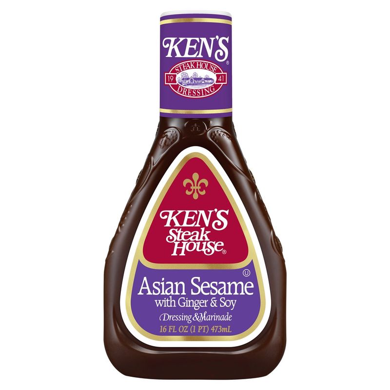 Ken's Steak House Asian Sesame with Ginger &amp; Soy Dressing &amp; Marinade, 16 fl oz