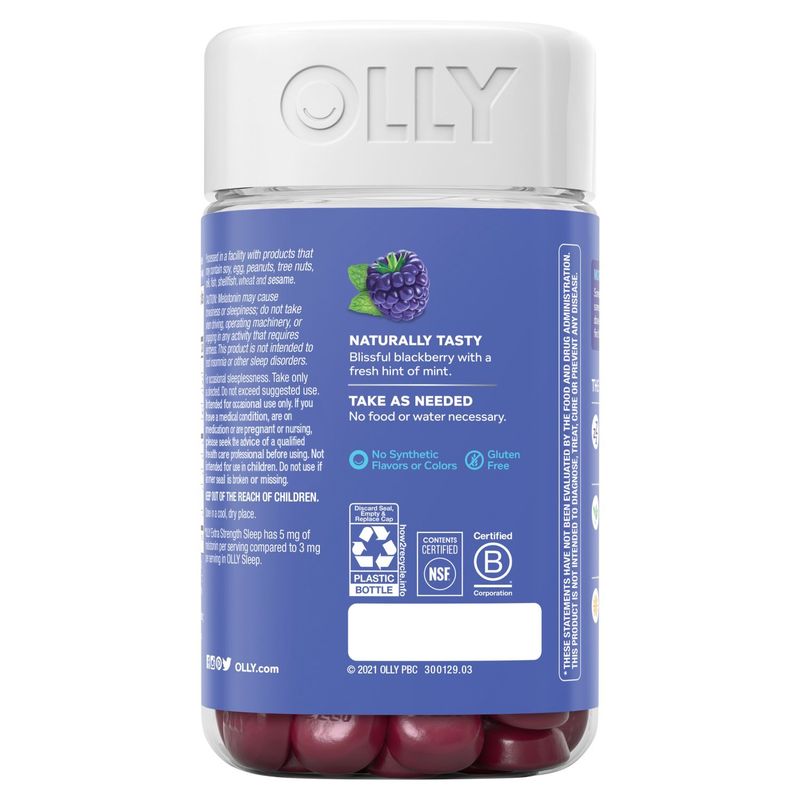 Olly Extra Strength Sleep Blackberry Zen Dietary Supplement, 70 count