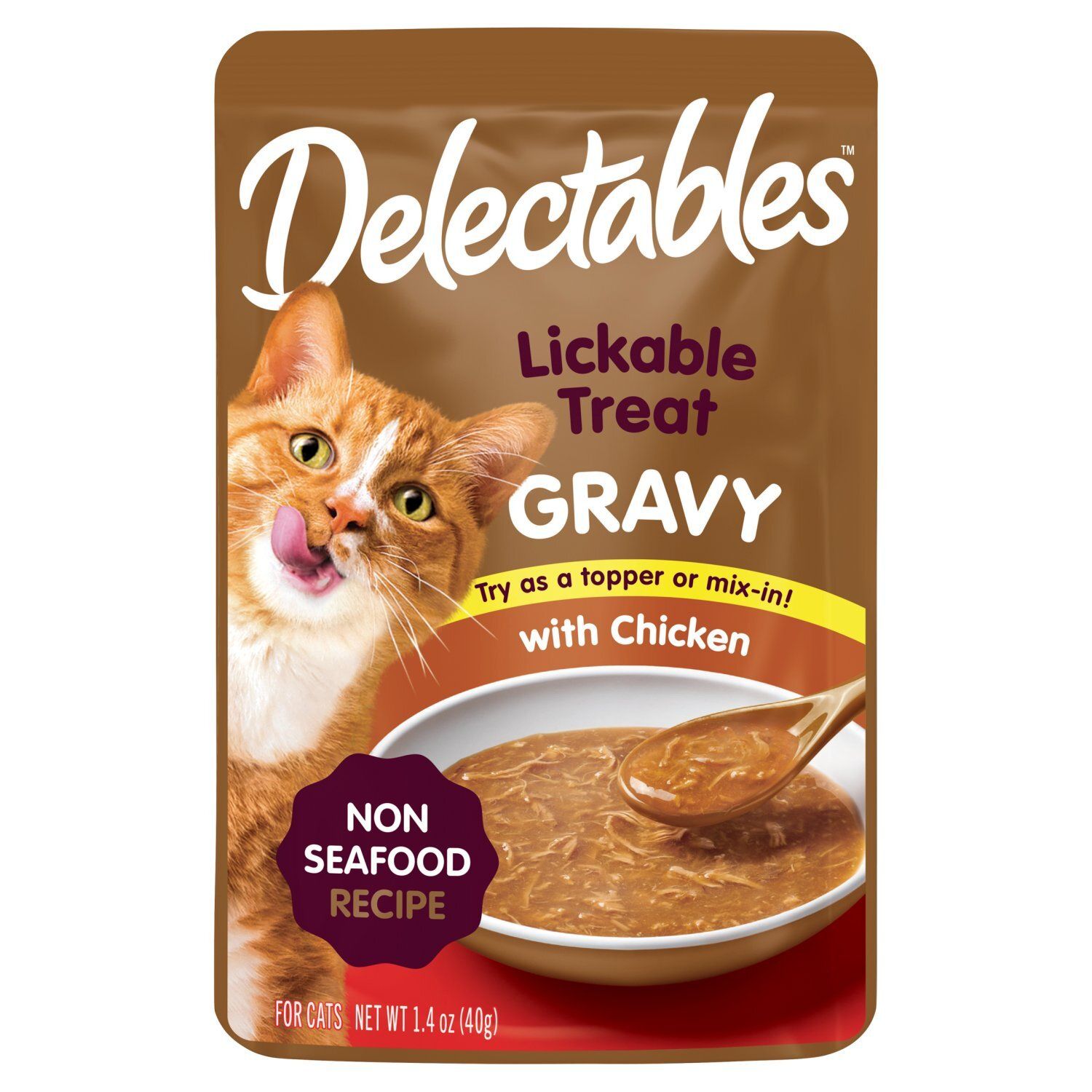 Delectables Lickable Treat Gravy with Chicken For Cats, 1.4 oz
