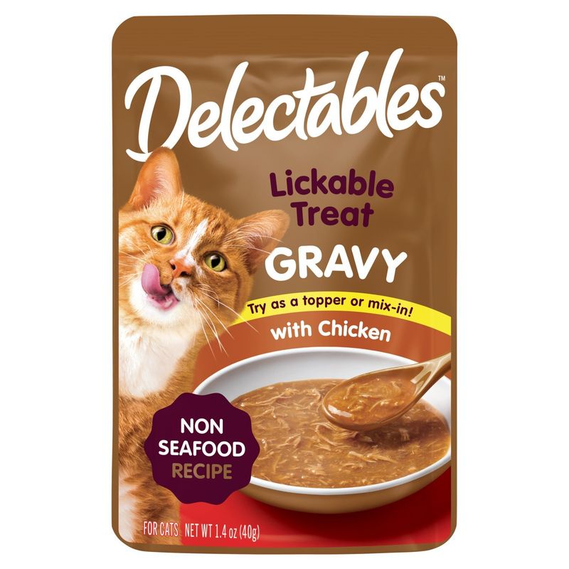 Delectables Lickable Treat Gravy with Chicken For Cats, 1.4 oz