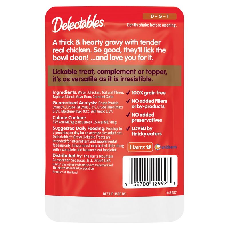 Delectables Lickable Treat Gravy with Chicken For Cats, 1.4 oz