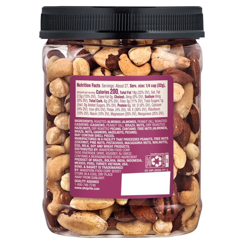 Bowl &amp; Basket Specialty Roasted &amp; Unsalted Mixed Nuts, 30 oz