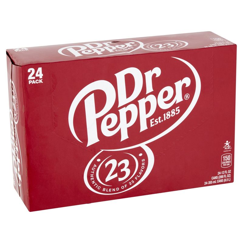 Dr Pepper Soda, 12 fl oz, 24 count