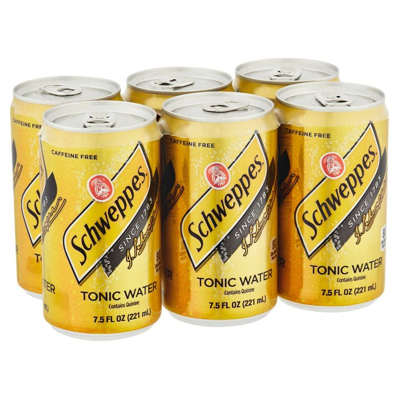 Schweppes Tonic Water, 7.5 fl oz, 6 count