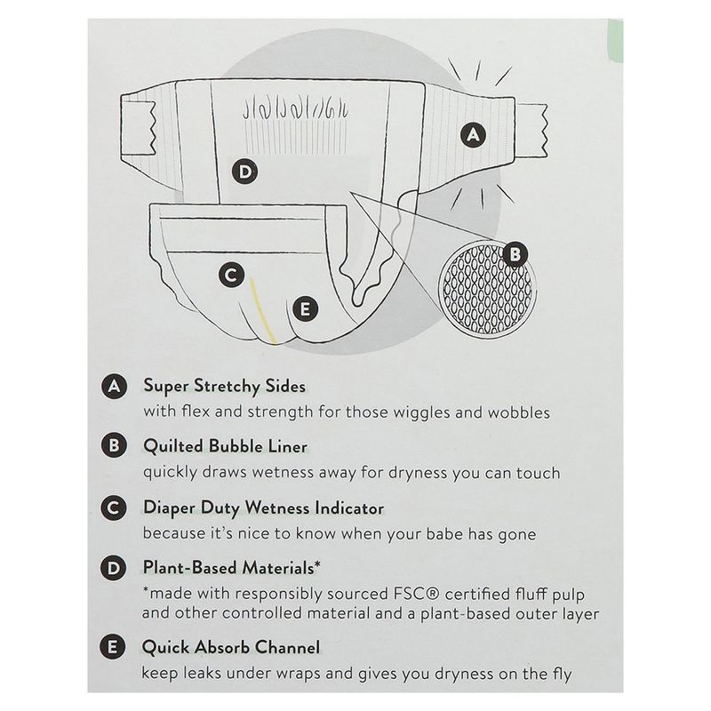 Honest Clean Conscious Diapers, 6 Rockin' Tot, 35+ Lbs, 40 count