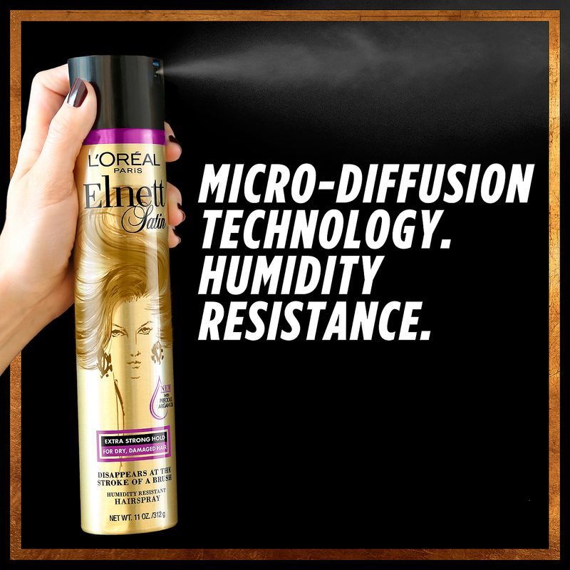 L'Oreal Paris Elnett Satin Extra Strong Hold, Light Hairspray Unscented, 11 oz.